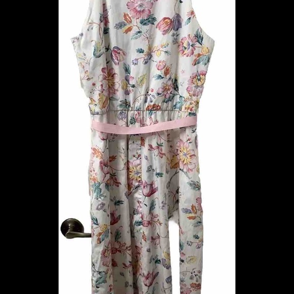 Vintage 80- 90's Y2K perceptions 14 Floral Midi Button up Dress cottage core - Picture 2 of 15